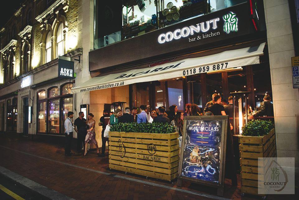 coconut bar and kitchen menu reading