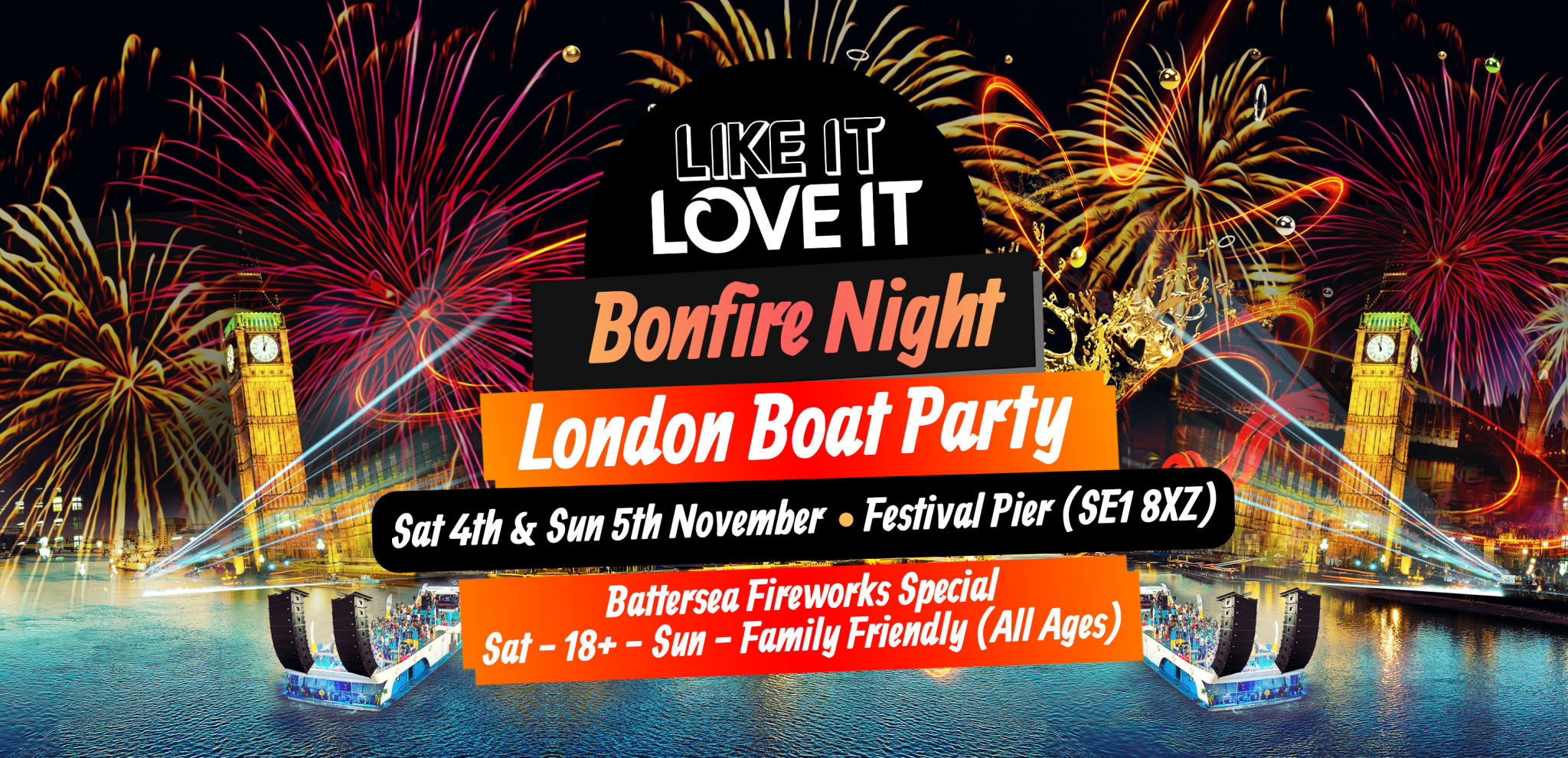 The Bonfire Night Boat Party - London (FAMILY / ALL AGES)
