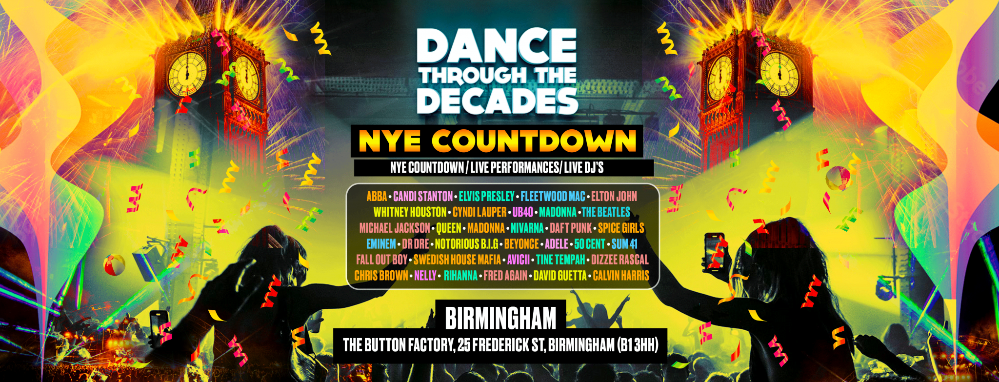 Dance Through The Decades NYE Party - Birmingham