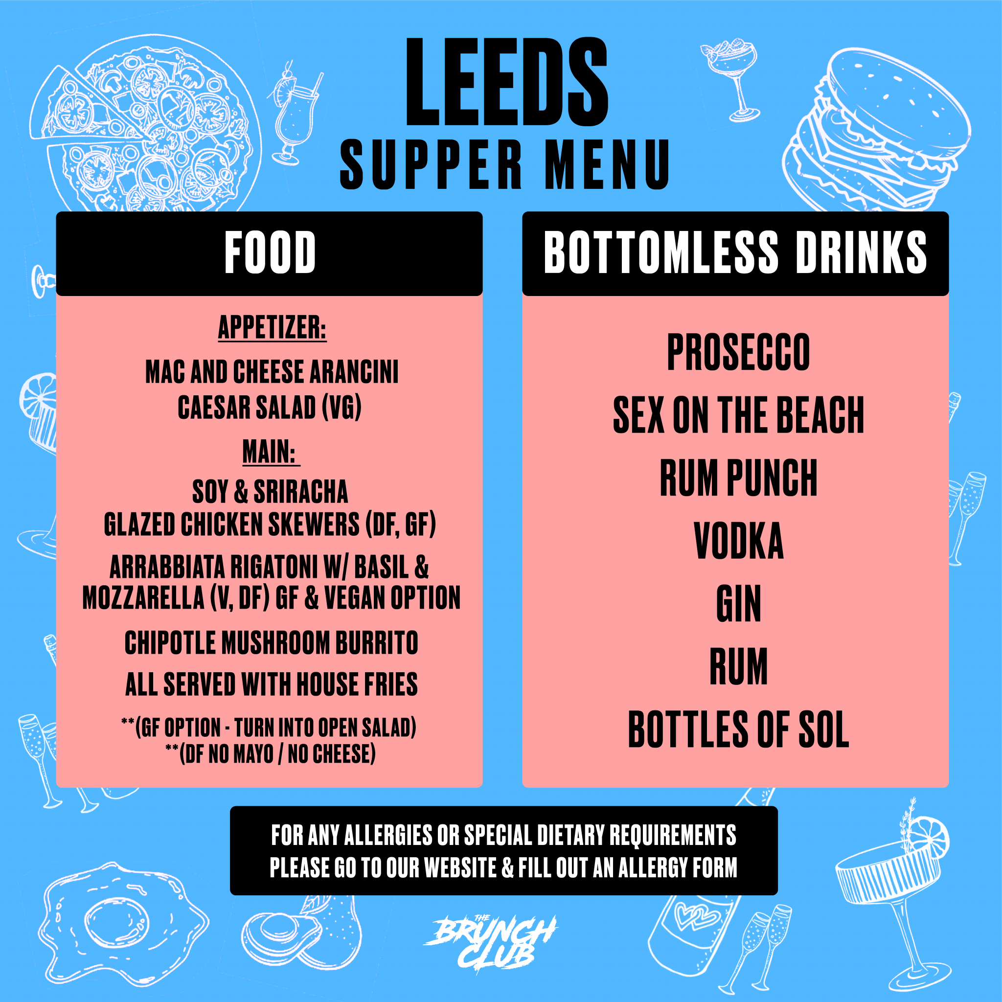 CANCELLED 90's Baby Bottomless Supper - Leeds
