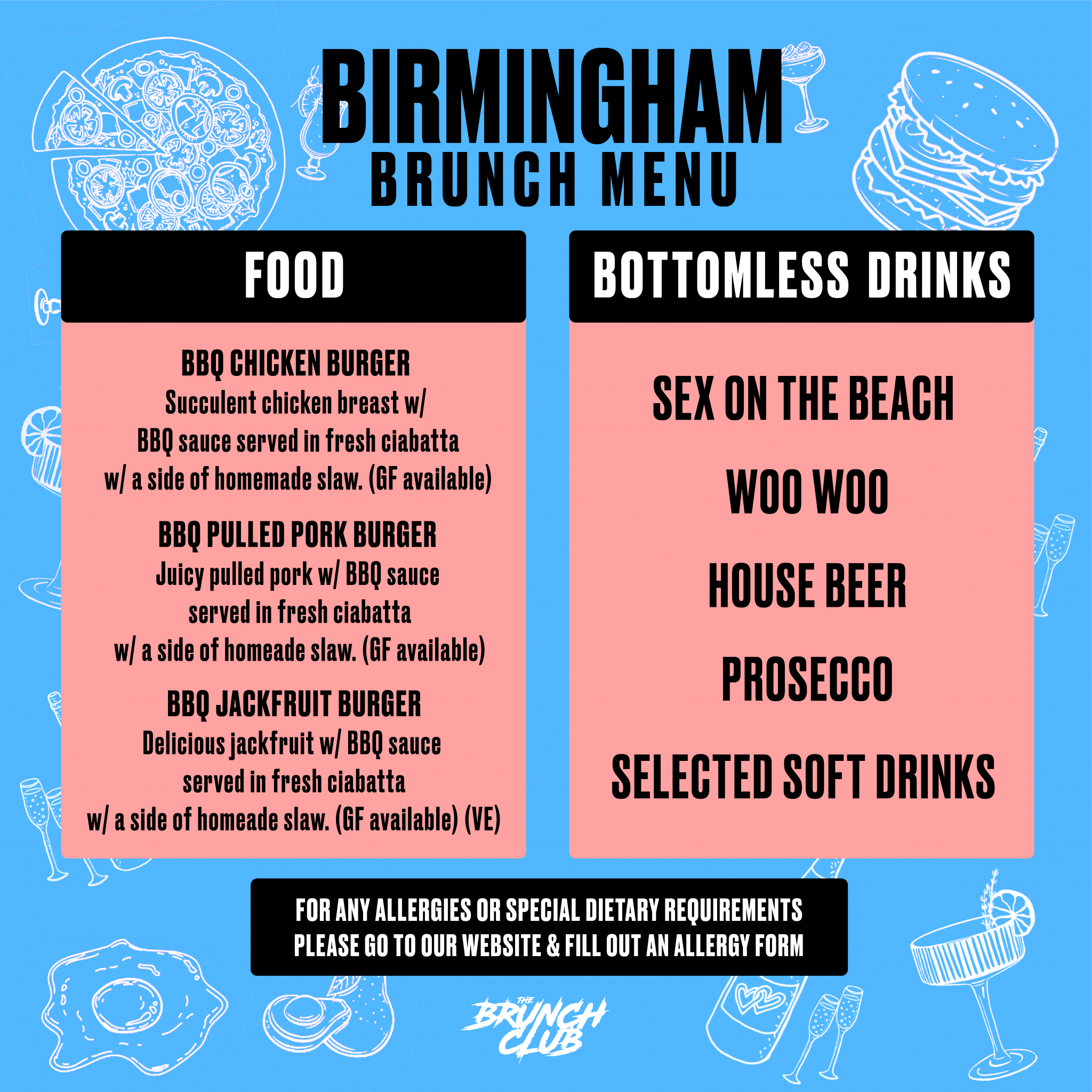 90's XMAS Bottomless Brunch - Birmingham