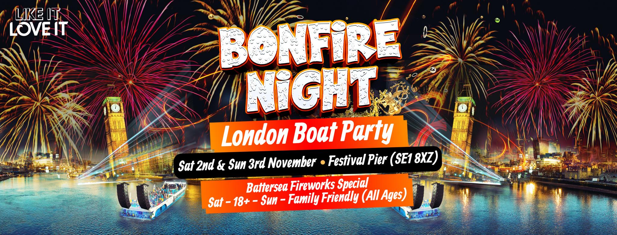 Bonfire Night Boat Party - London (18+ / ADULTS ONLY)