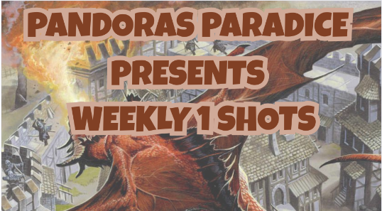 D&D 1 Shots 6pm - 10pm