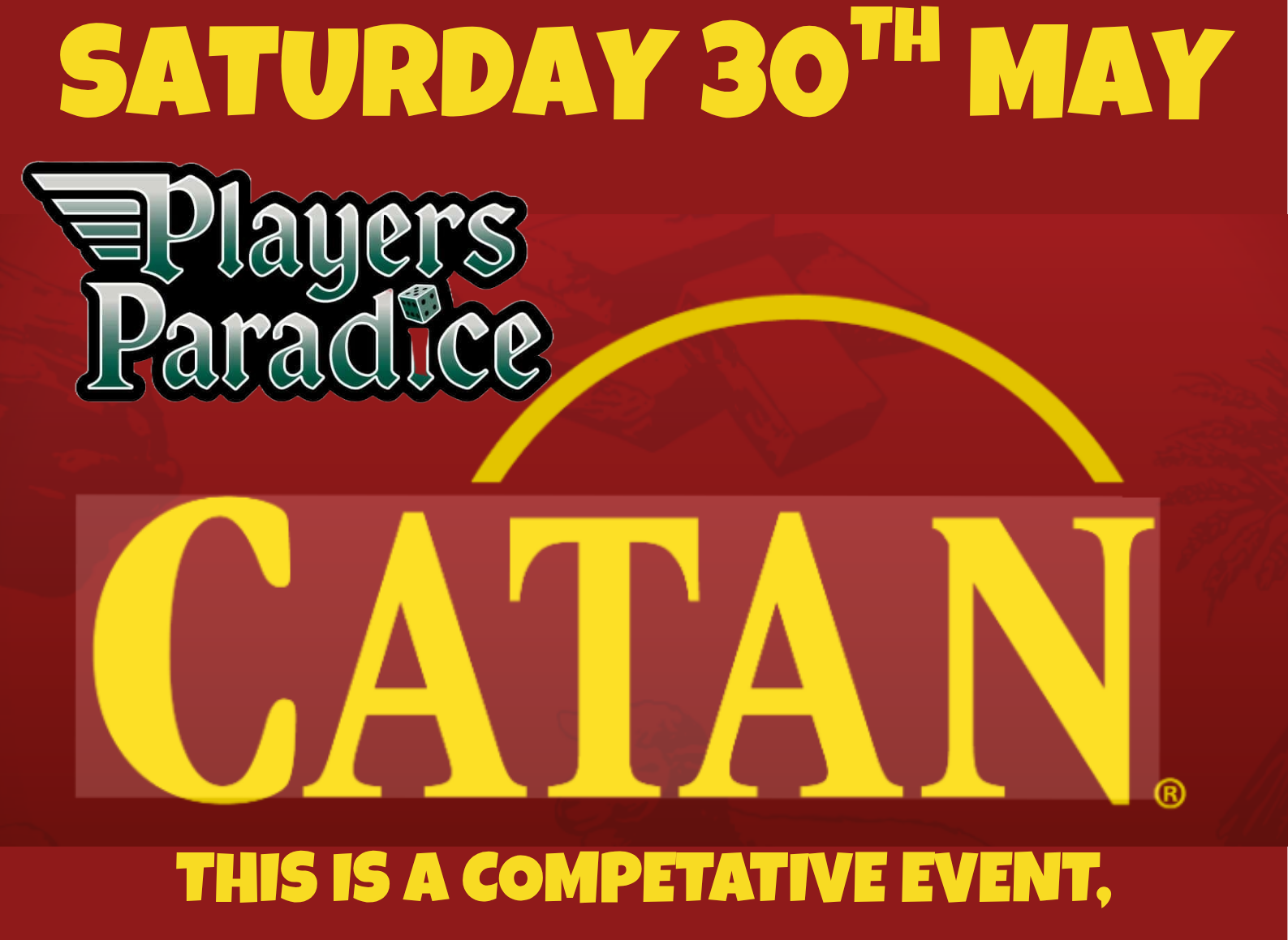 Catan Event 10am start