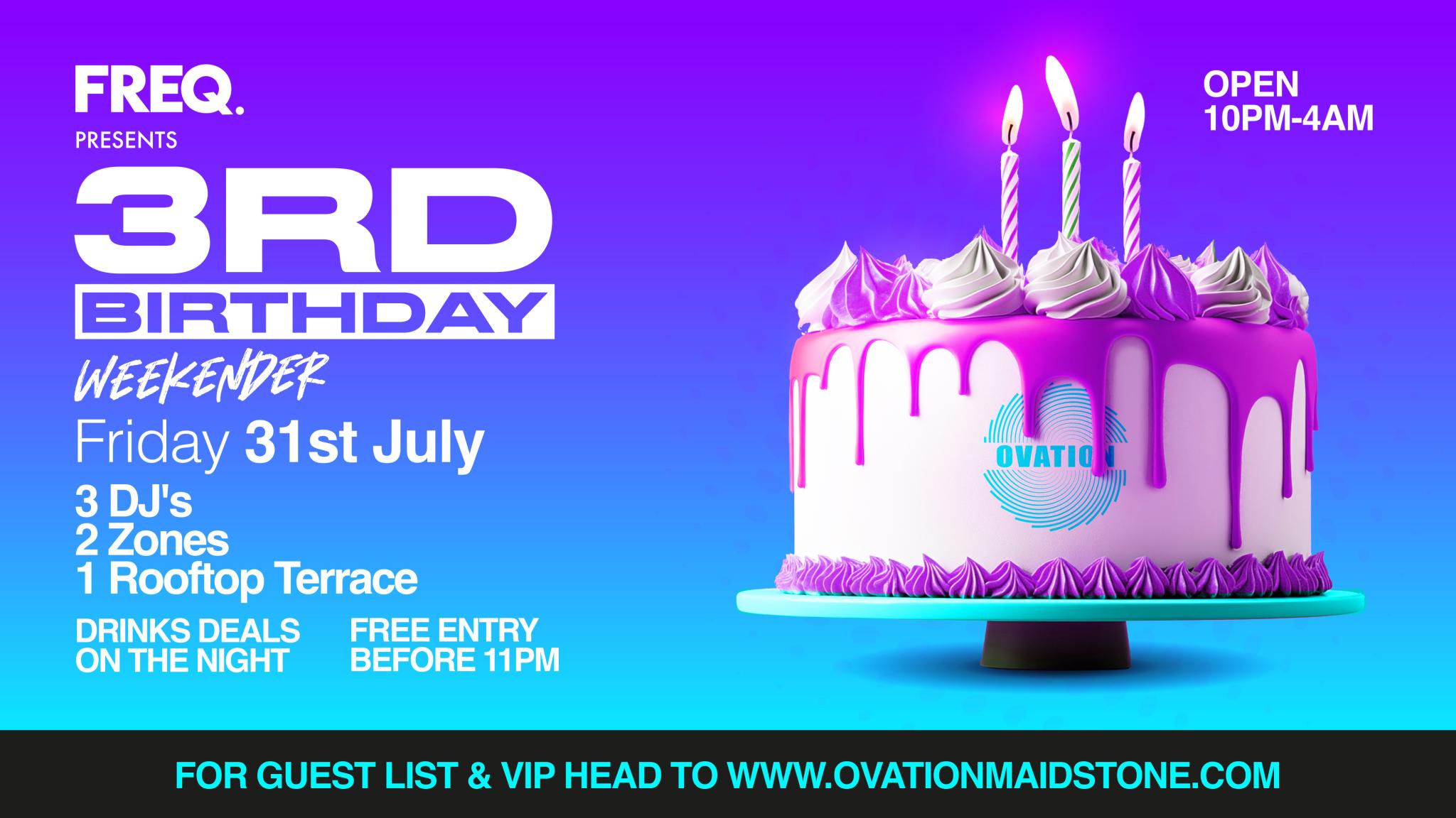 3rd Birthday Weekender