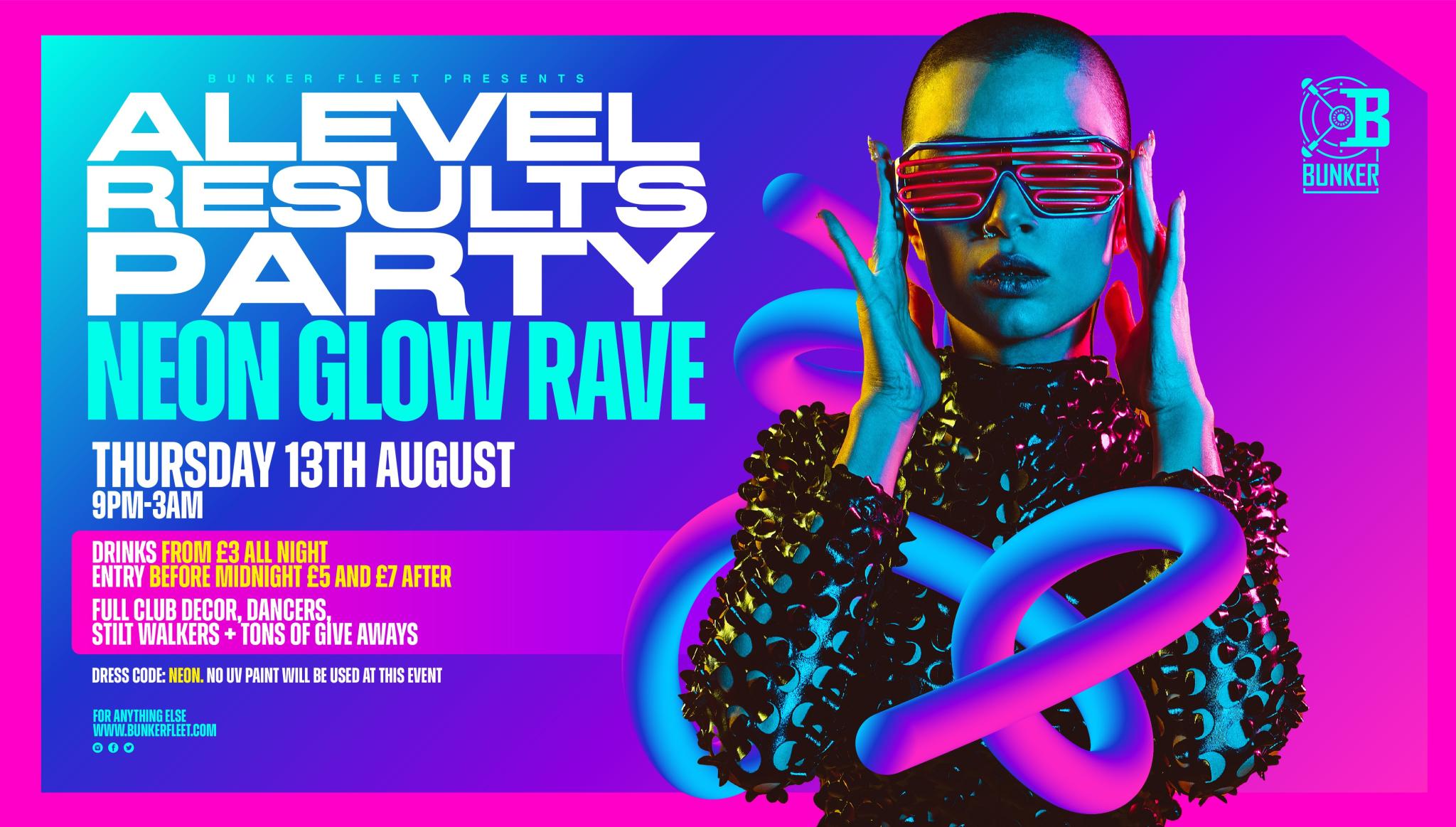 A Level Results - Uk's Biggest Uv Party - All Drinks