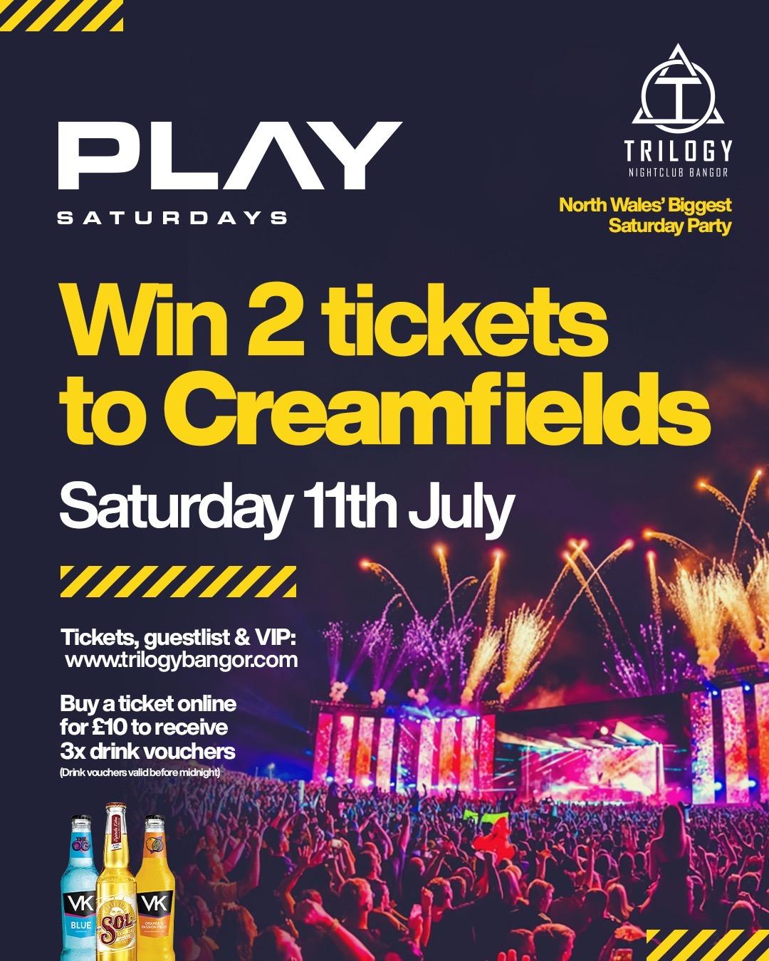 Play Saturdays- Win 2x Tickets To Creamfields