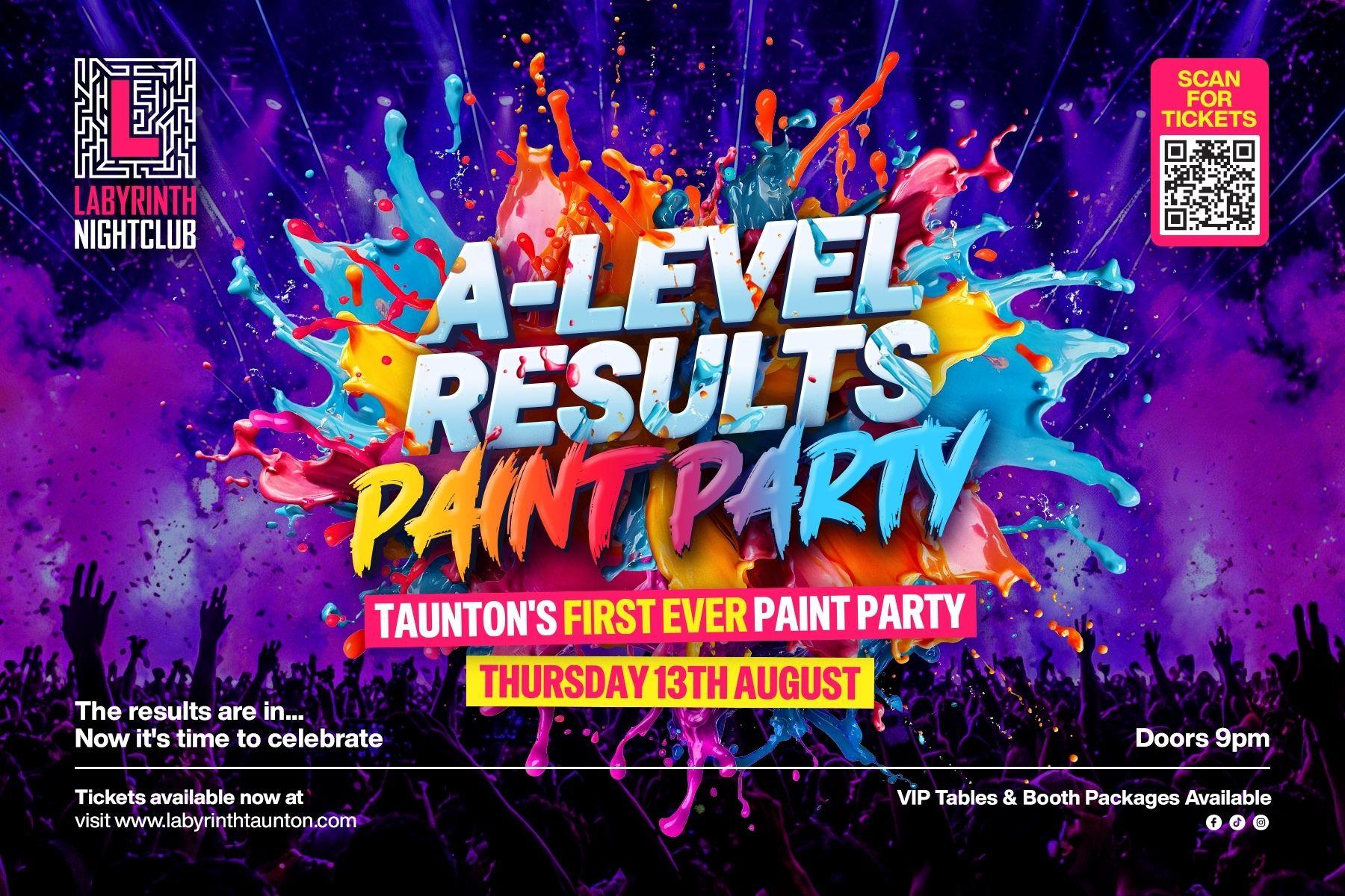 A Level Results Paint Party Taunton's First Ever Paint Party