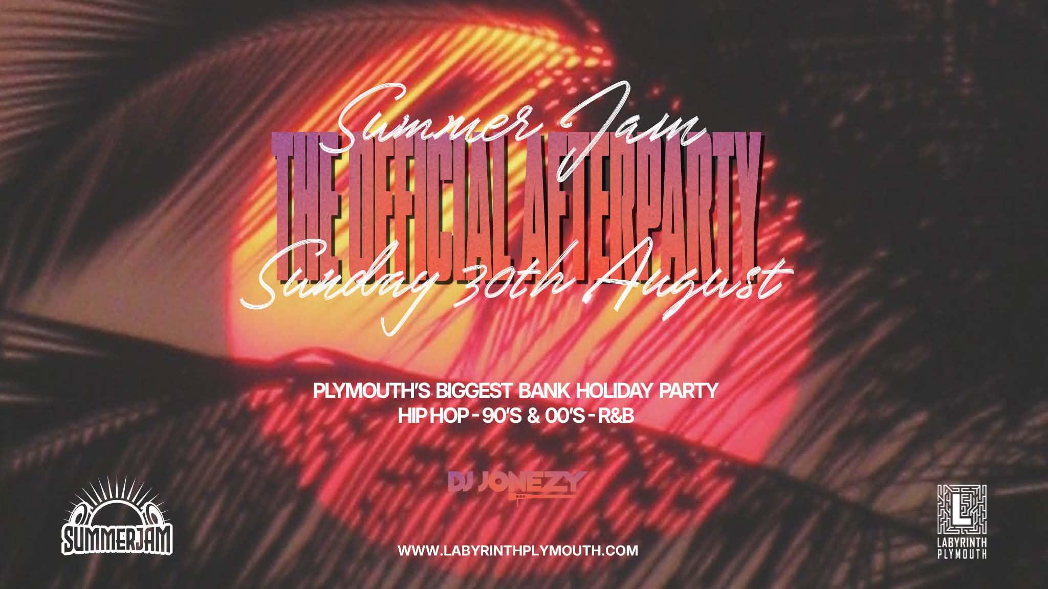 Bank Holiday Sunday - Summerjam After-Party!