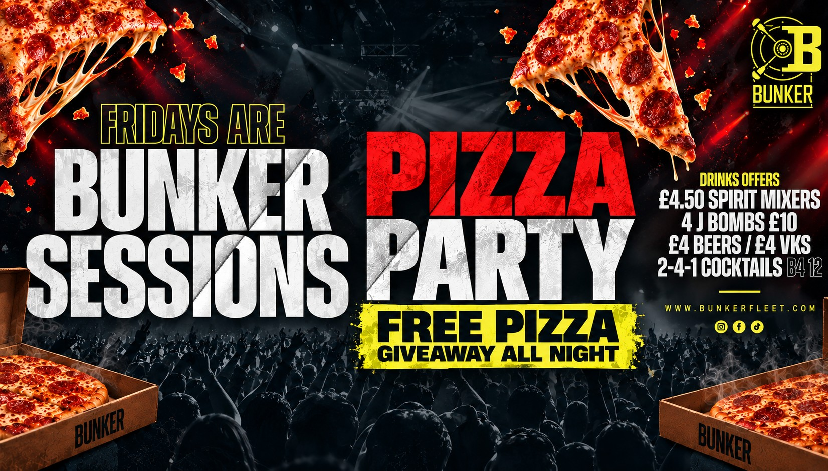 Bunker Sessions - Pizza Party (Pizza Give away)