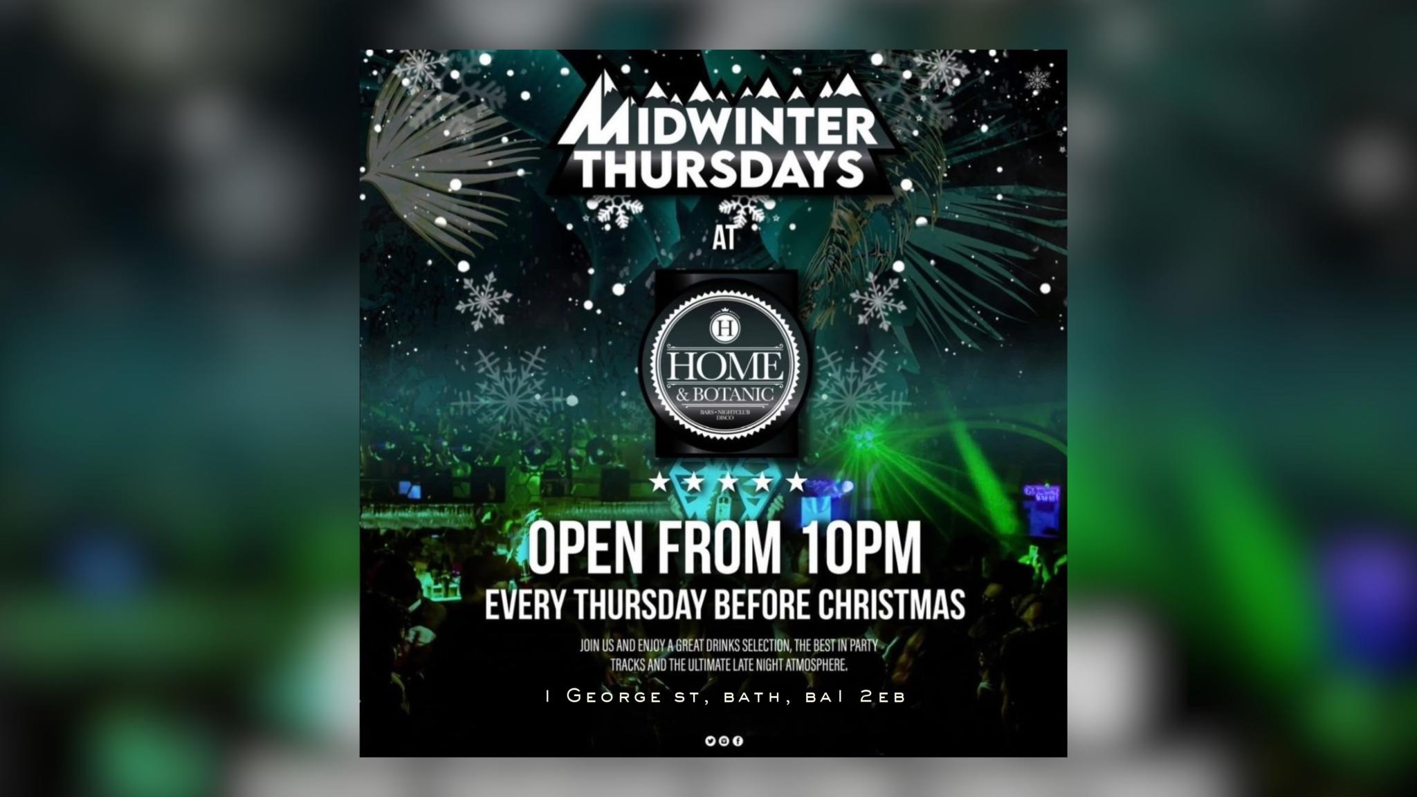 THURSDAYS @ HOME & BOTANIC